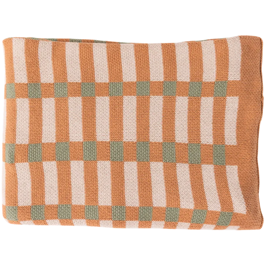 Plaids<WOOOD Plaid Vola Groen / Oranje - 130x170 cm