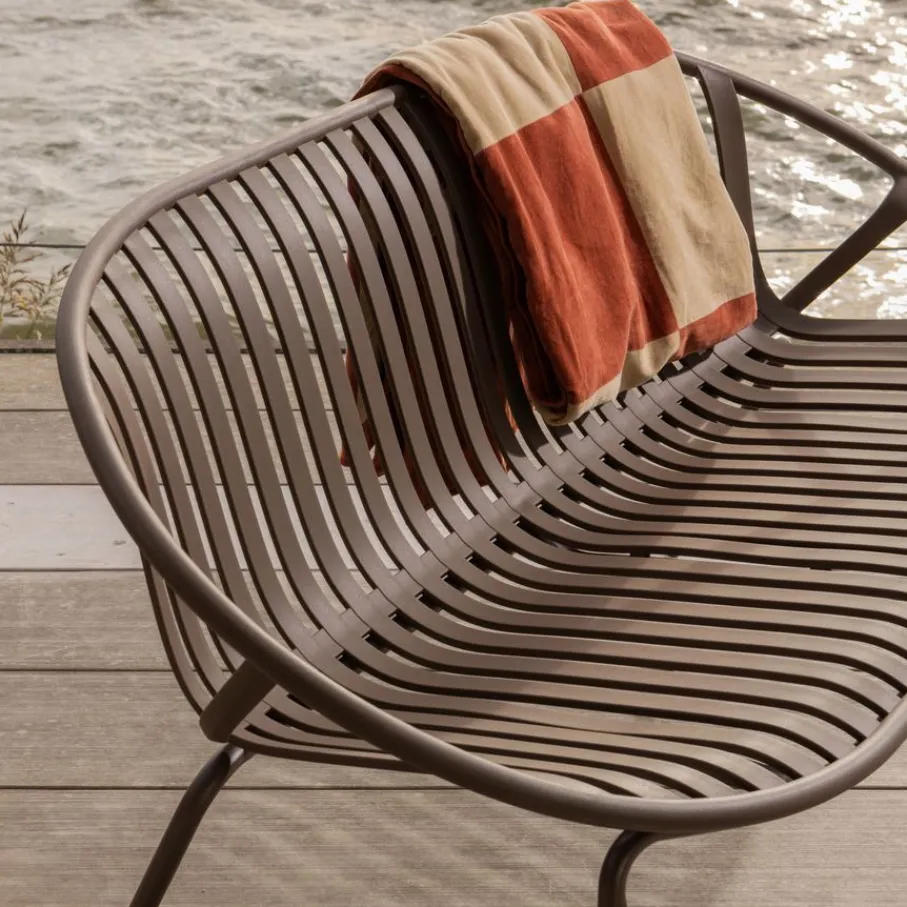 Plaids<WOOOD Plaid Zena Roestbruin / Beige 130x170 cm