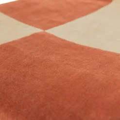Plaids<WOOOD Plaid Zena Roestbruin / Beige 130x170 cm