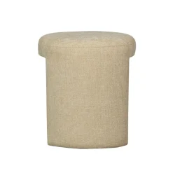 Poefs & Krukjes<WOOOD Poef Charlie Beige - Ø 45 cm