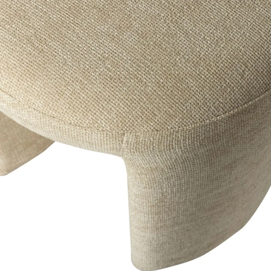 Poefs & Krukjes<WOOOD Poef Charlie Beige - Ø 45 cm