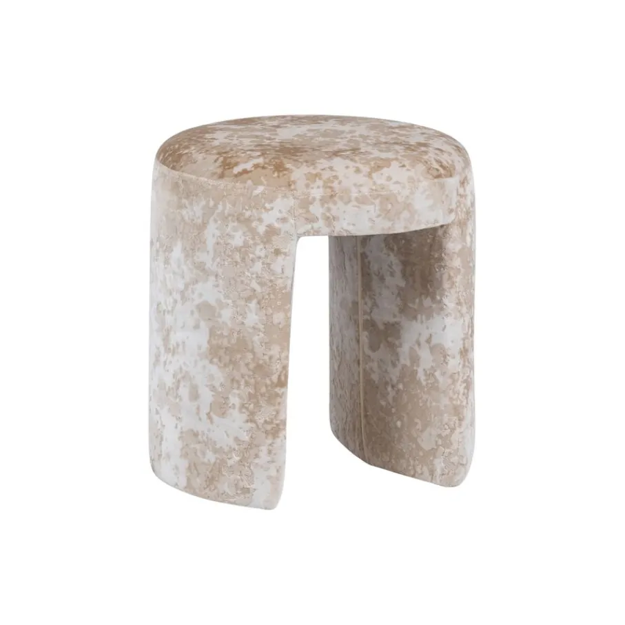 Poefs & Krukjes<WOOOD Poef Charlie Beige - Ø 45 cm