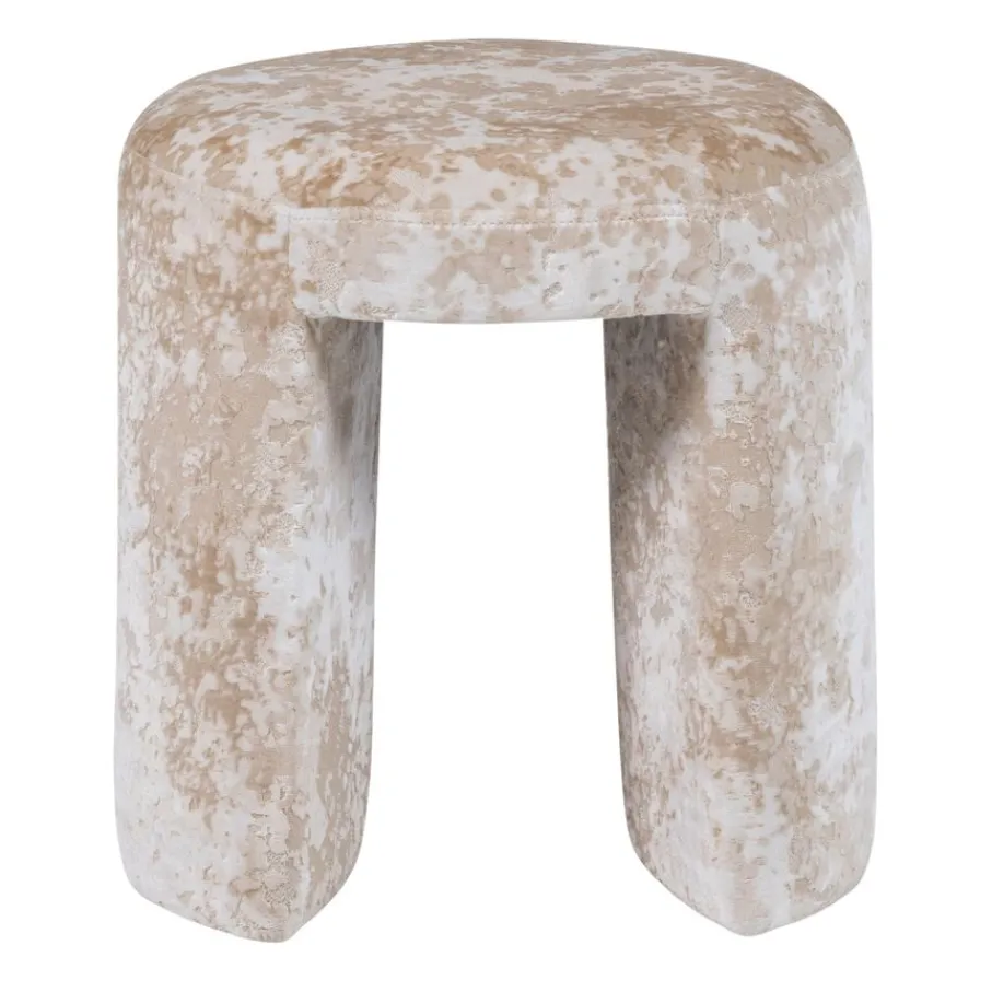 Poefs & Krukjes<WOOOD Poef Charlie Beige - Ø 45 cm
