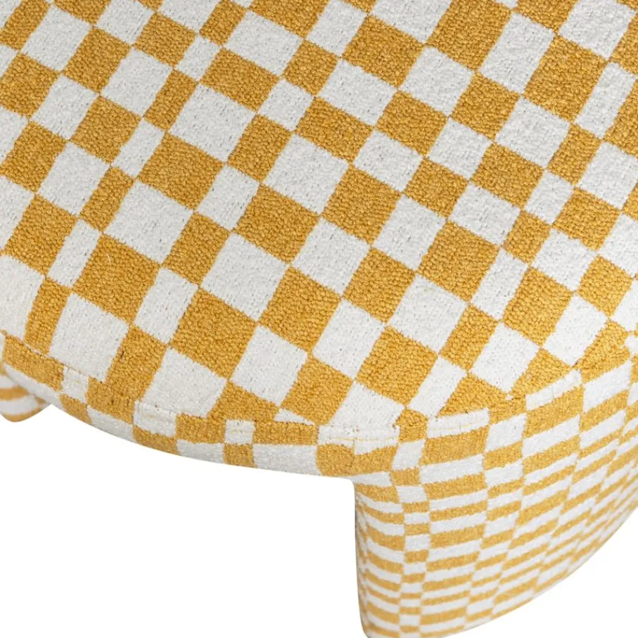 Poefs & Krukjes<WOOOD Poef Charlie Oker - Ø 45 cm