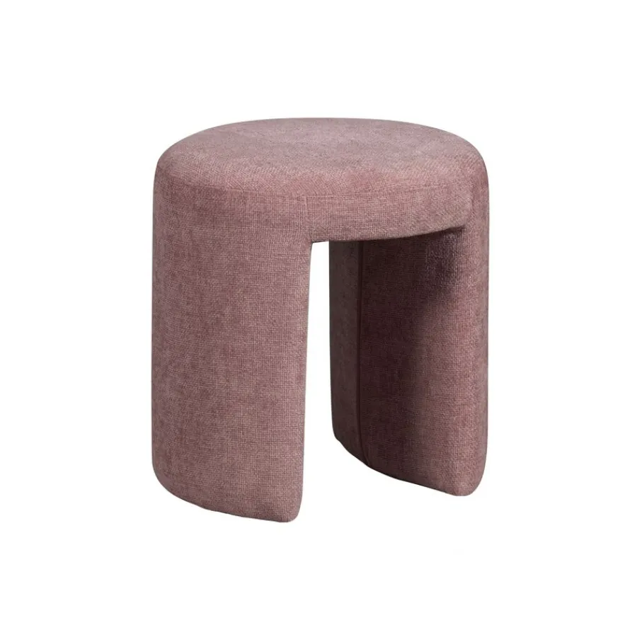 Poefs & Krukjes<WOOOD Poef Charlie Roze - Ø 45 cm