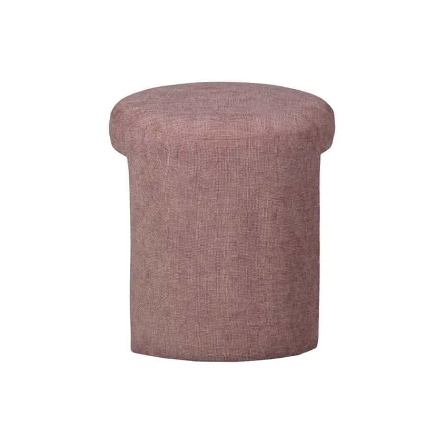 Poefs & Krukjes<WOOOD Poef Charlie Roze - Ø 45 cm