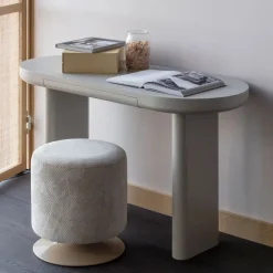 Poefs & Krukjes<WOOOD Poef Islen Beige - Ø 39 cm