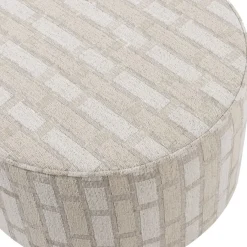 Poefs & Krukjes<WOOOD Poef Sarli Naturel / Beige - Ø 60 cm
