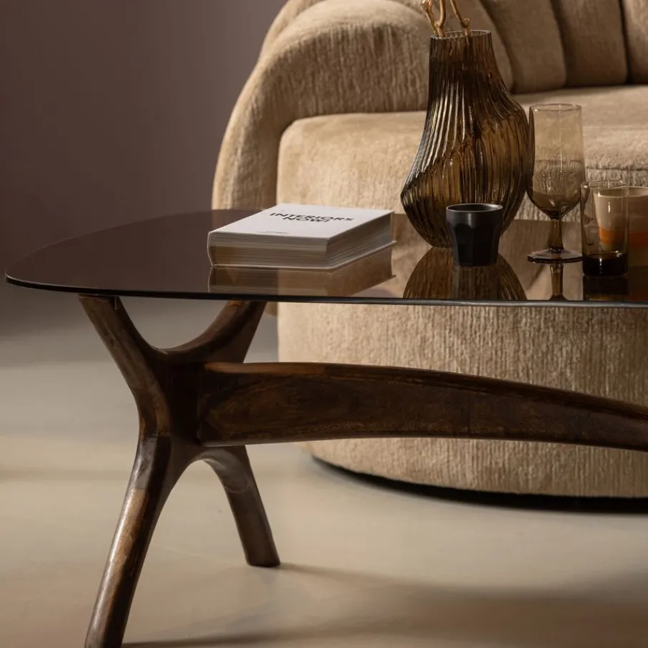 Salontafels<WOOOD Salontafel Flash Bruin - 110x60 cm