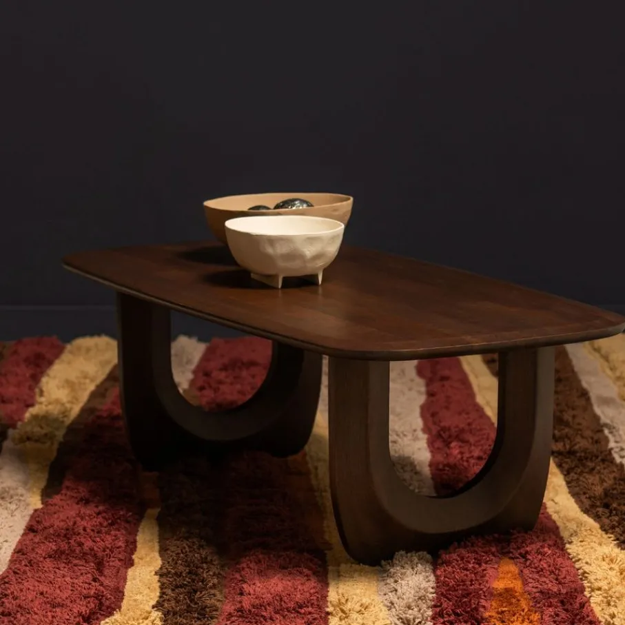 Salontafels<WOOOD Salontafel Frequent Donkerbruin - 120x60 cm