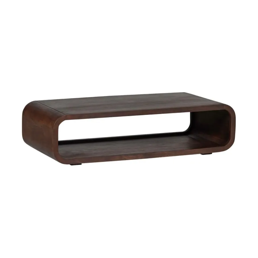 Salontafels<WOOOD Salontafel Kinu Donkerbruin - 120x60 cm