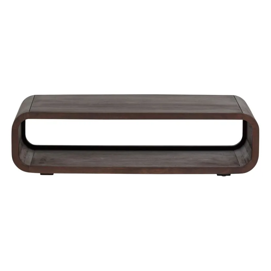 Salontafels<WOOOD Salontafel Kinu Donkerbruin - 120x60 cm