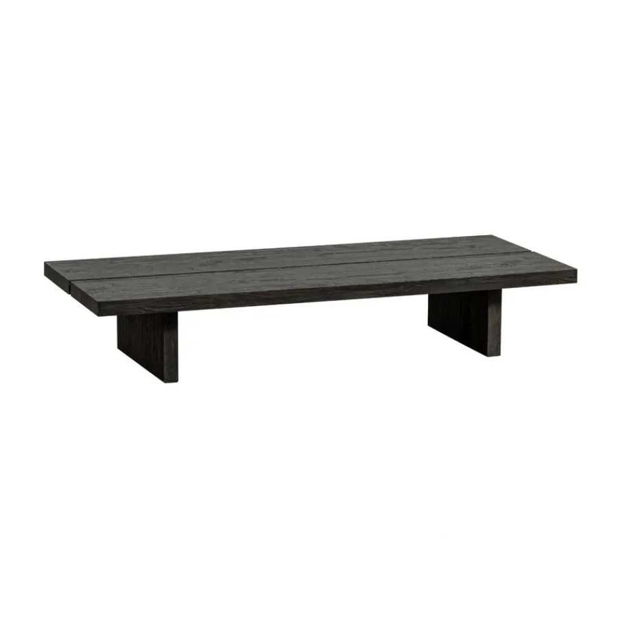 Salontafels<WOOOD Salontafel Lion Donkerbruin - 140x60 cm