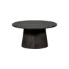 Salontafels<WOOOD Salontafel Maan Donkerbruin - Ø 80 cm