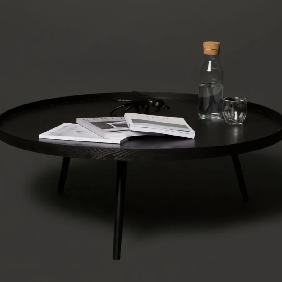 Salontafels<WOOOD Salontafel Mesa Zwart - Ø 100 cm