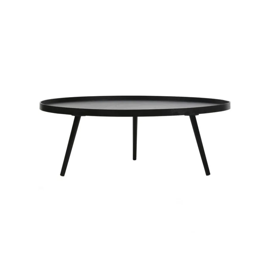 Salontafels<WOOOD Salontafel Mesa Zwart - Ø 100 cm