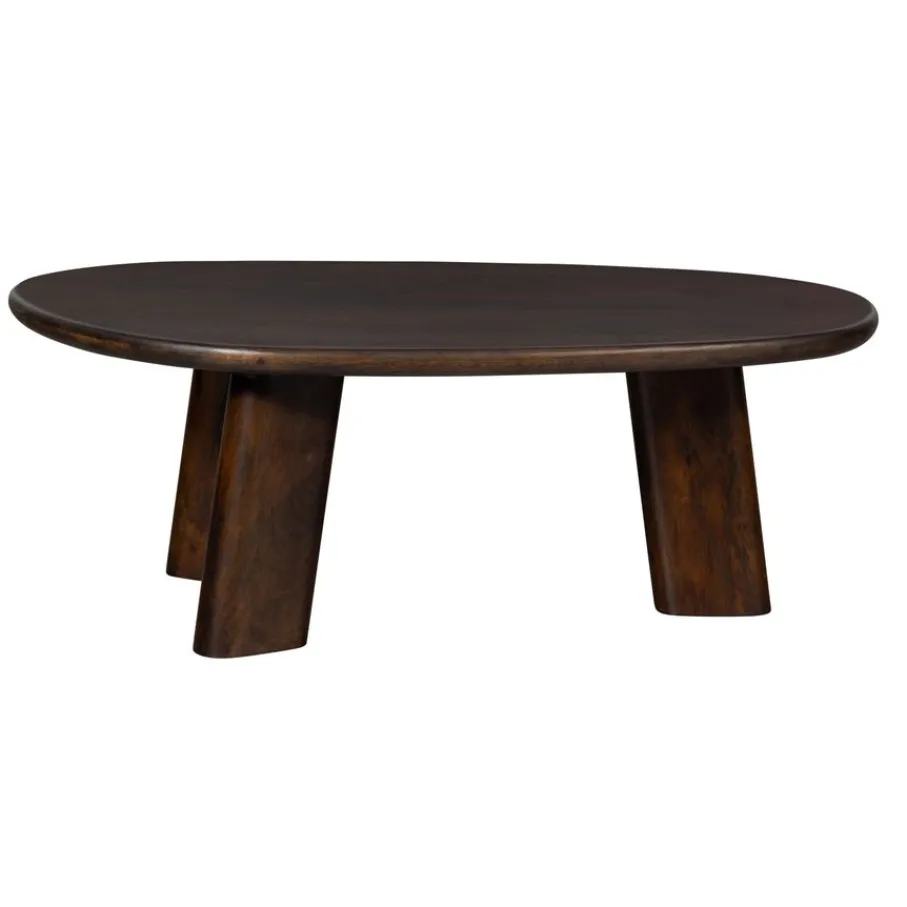 Salontafels<WOOOD Salontafel Roundly Bruin - 110x60 cm