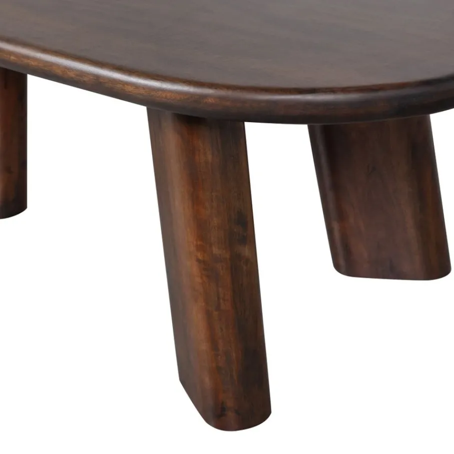 Salontafels<WOOOD Salontafel Roundly Bruin - 110x60 cm