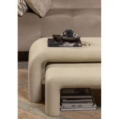 Salontafels<WOOOD Salontafel Stani Naturel - set 2 stuks
