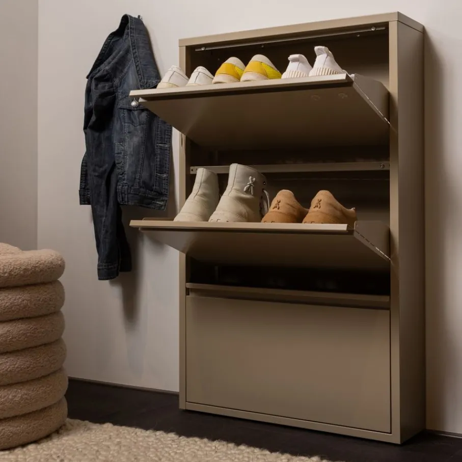 Opbergkasten|Schoenenkasten<WOOOD Schoenenkast Sabine Zand - 66x103x16 cm