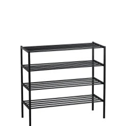 Schoenenkasten<WOOOD Schoenenrek Ferro Zwart - 85x80x35 cm