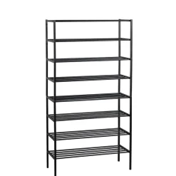 Schoenenkasten<WOOOD Schoenenrek Ferro Zwart - 85x160x35 cm