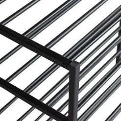 Schoenenkasten<WOOOD Schoenenrek Ferro Zwart - 85x160x35 cm