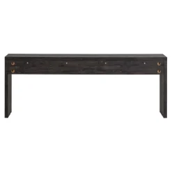 Sidetables<WOOOD Sidetable Maan Donkerbruin - 200x75x45 cm