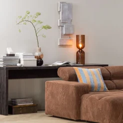 Sidetables<WOOOD Sidetable Maan Donkerbruin - 200x75x45 cm