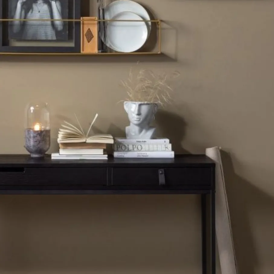 Sidetables<WOOOD Sidetable Silas Zwart - 140x74x40 cm