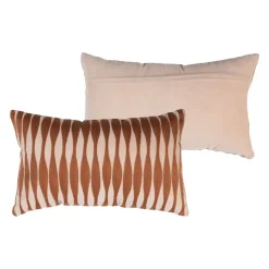Sierkussens<WOOOD Sierkussen Zena Roze / Roestbruin - set 4 stuks