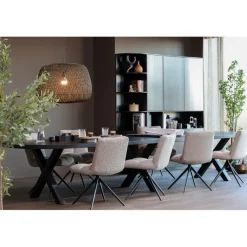 Tafelbladen<WOOOD Tafelblad Tablo Lungo Zwart - 210x120 cm
