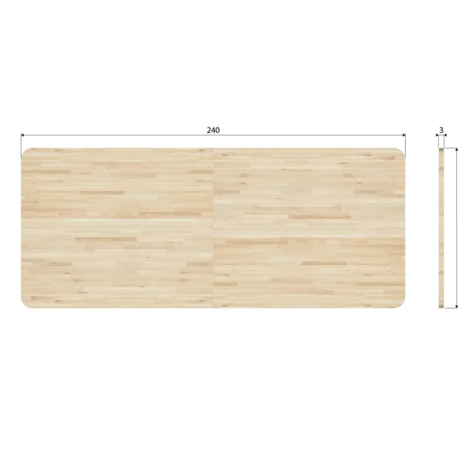 Tafelbladen<WOOOD Tafelblad Tablo Naturel - 240x100 cm