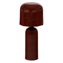 Tafellampen<WOOOD Tafellamp Lumira Bruinrood - E27 - 39 cm hoog