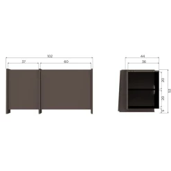 Tv-Meubels<WOOOD TV-meubel Brock Middenbruin - 102x53x44 cm
