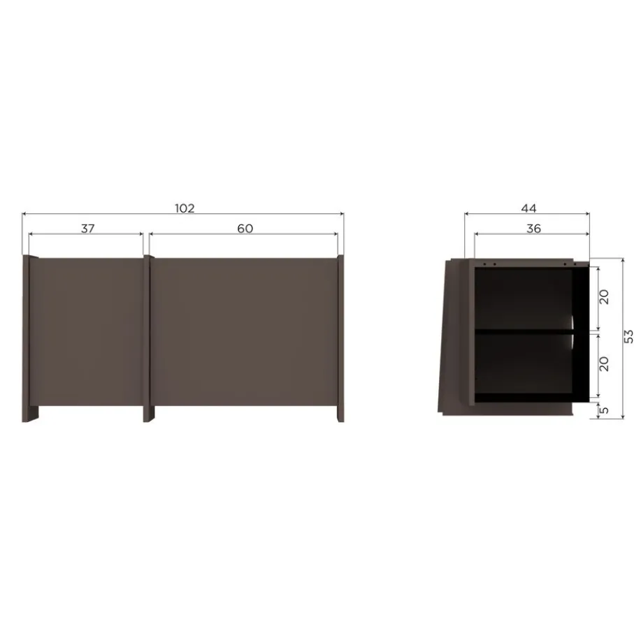 Tv-Meubels<WOOOD TV-meubel Brock Middenbruin - 102x53x44 cm