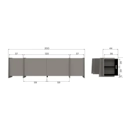 Tv-Meubels<WOOOD TV-meubel Brock Warmgrijs - 200x53x44 cm