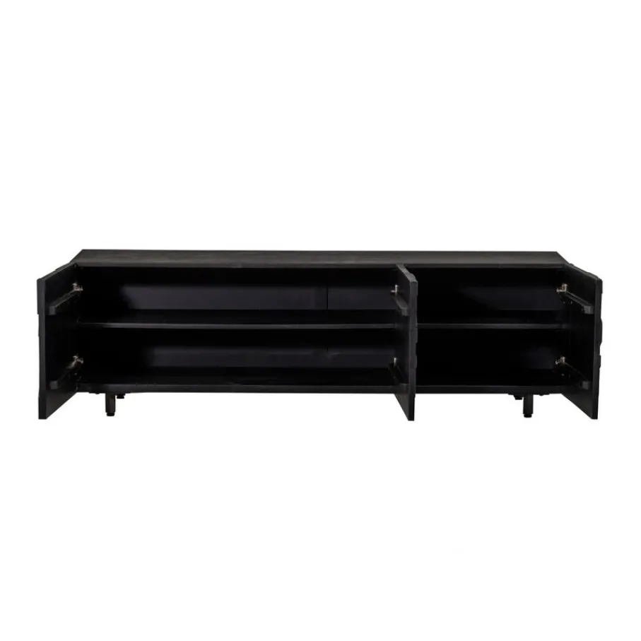 Tv-Meubels<WOOOD TV-meubel Counter Zwart - 160x50x45 cm