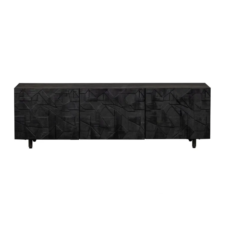 Tv-Meubels<WOOOD TV-meubel Counter Zwart - 160x50x45 cm