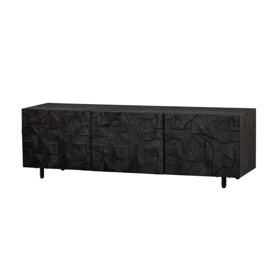 Tv-Meubels<WOOOD TV-meubel Counter Zwart - 160x50x45 cm