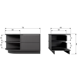 Tv-Meubels<WOOOD TV-meubel Finca Zwart - 78x40x40 cm