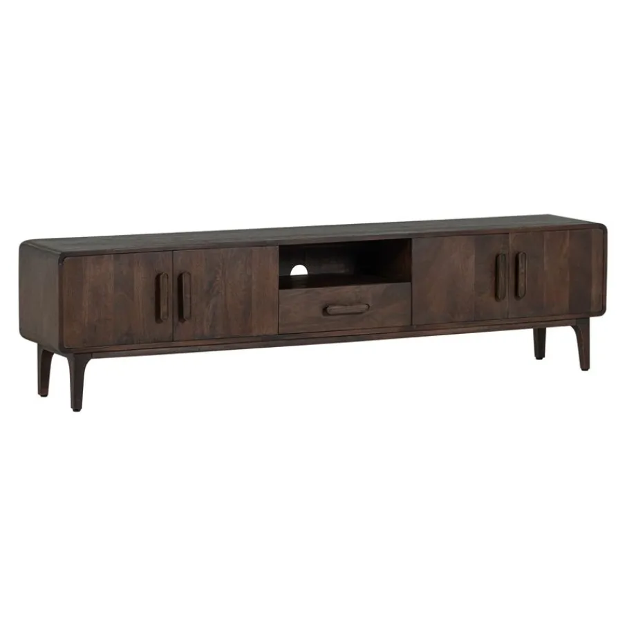 Tv-Meubels<WOOOD TV-meubel Liya Donkerbruin - 200x50x35 cm