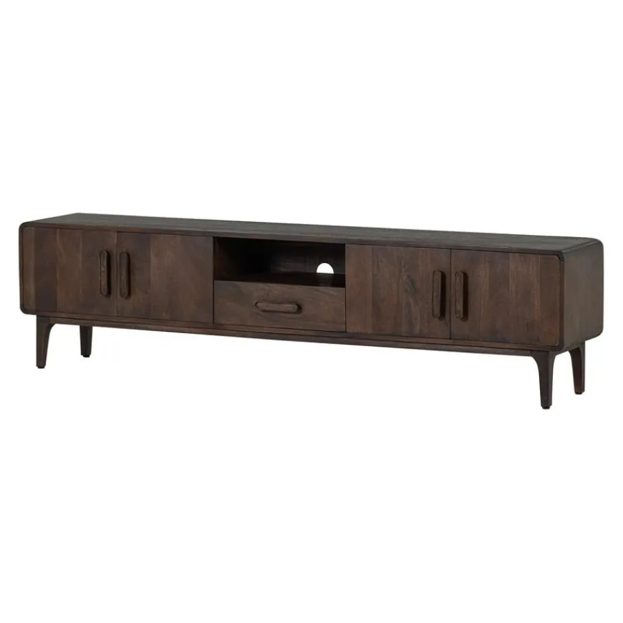 Tv-Meubels<WOOOD TV-meubel Liya Donkerbruin - 200x50x35 cm