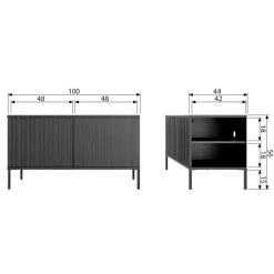 Tv-Meubels<WOOOD TV-meubel New Gravure Dust - 100x56x44 cm