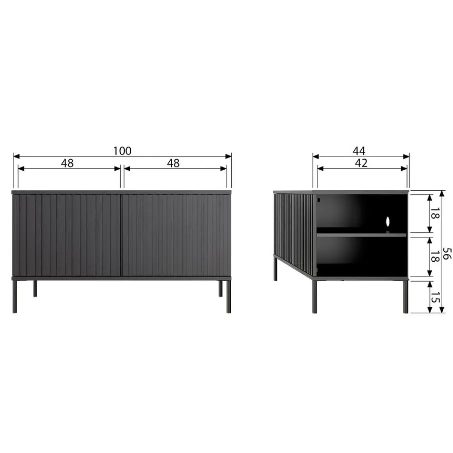 Tv-Meubels<WOOOD TV-meubel New Gravure Dust - 100x56x44 cm