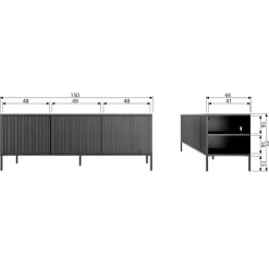 Tv-Meubels<WOOOD TV-meubel New Gravure Naturel - 150x56x44 cm