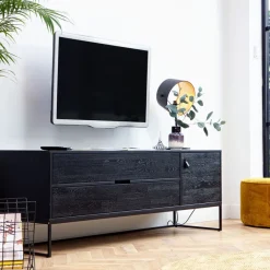 Tv-Meubels<WOOOD TV-meubel Silas Zwart - 180x61x44 cm
