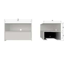 Tv-Meubels<WOOOD TV-meubel Yissa Grijs - 70x46x44 cm