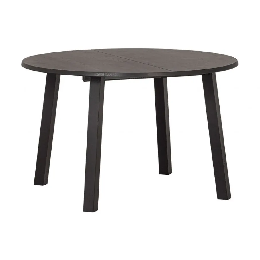 Eettafels<WOOOD Uitschuifbare Eettafel Lange Jan Zwart - 120/160/200x120 cm