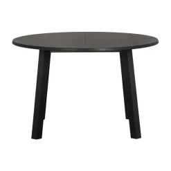 Eettafels<WOOOD Uitschuifbare Eettafel Lange Jan Zwart - 120/160/200x120 cm